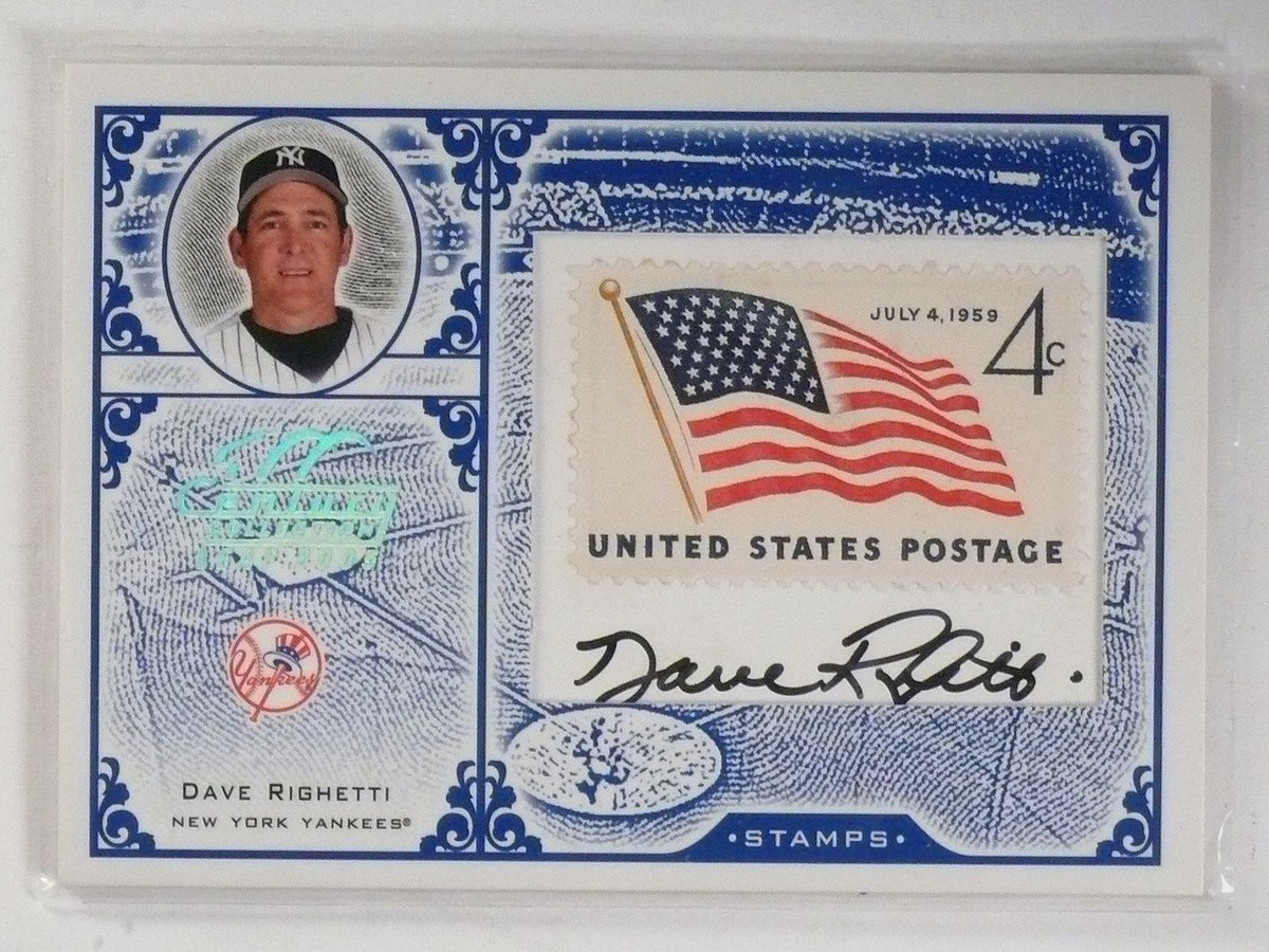 DELETE 10730 2005 Leaf Century Stamps USA Flag Dave Righetti Autograph #D16/19 #S41