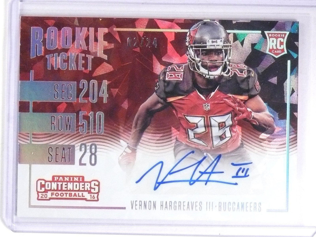 DELETE 10836 2016 Contenders Cracked Ice Vernon Hargreaves Rookie Autograph #D02/24 #295