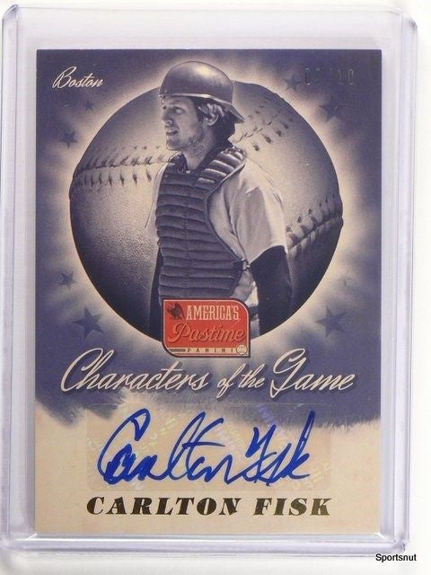 DELETE 10973 2013 Panini America's Pastime Characters Carlton Fisk autograph auto #D09/10