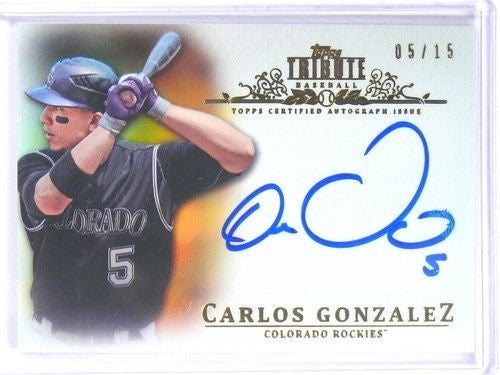 DELETE 11093 2013 Topps Tribute Gold Carlos Gonzalez auto autograph #D05/15