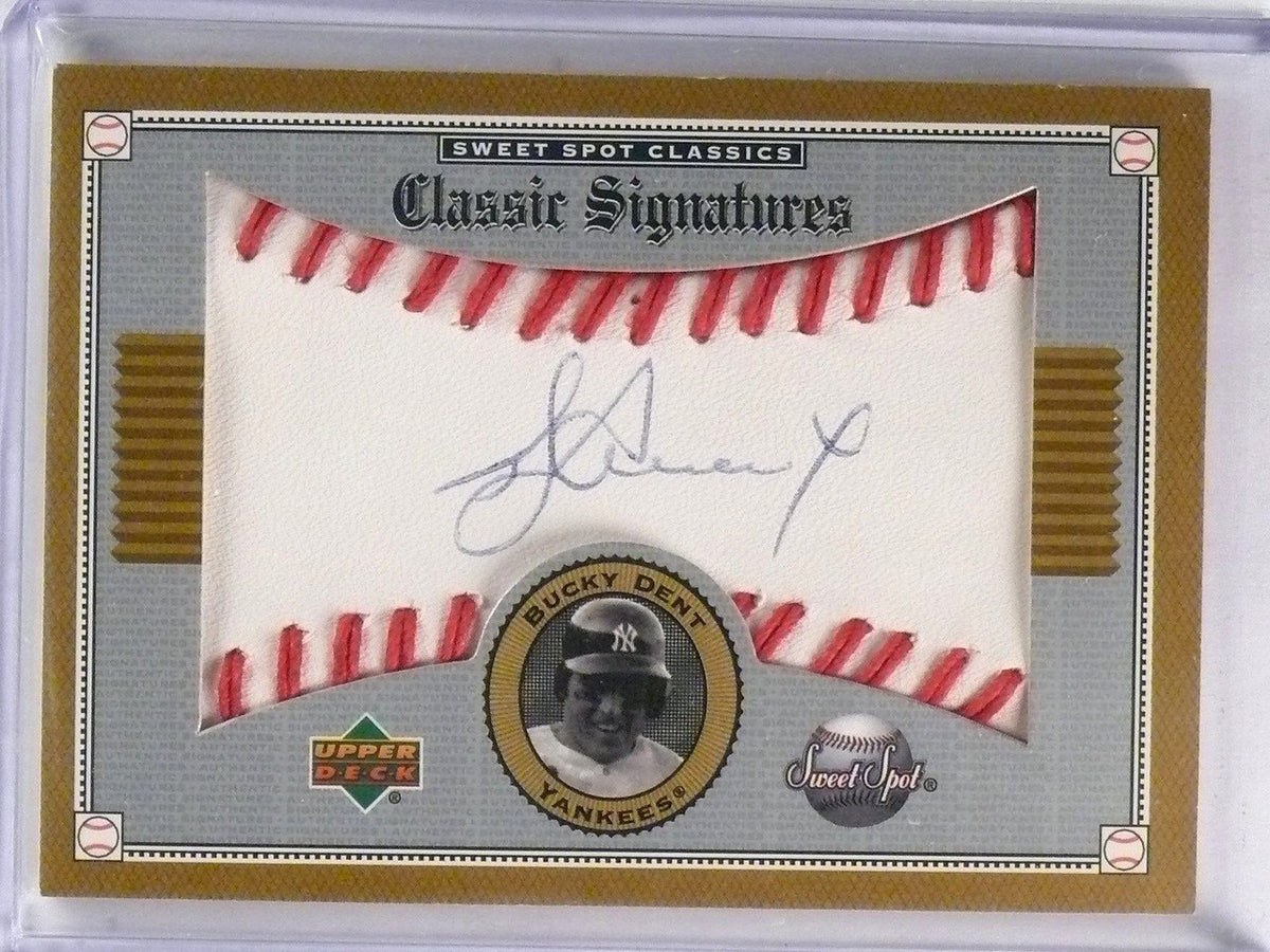 2002 Upper Deck Sweet Spot Classics Signatures Bucky Dent Autograph auto