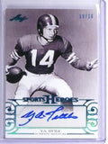 DELETE 11484 2016 Leaf Sports Heroes Y.A. Tittle autograph auto #D10/10 #BA-YAT