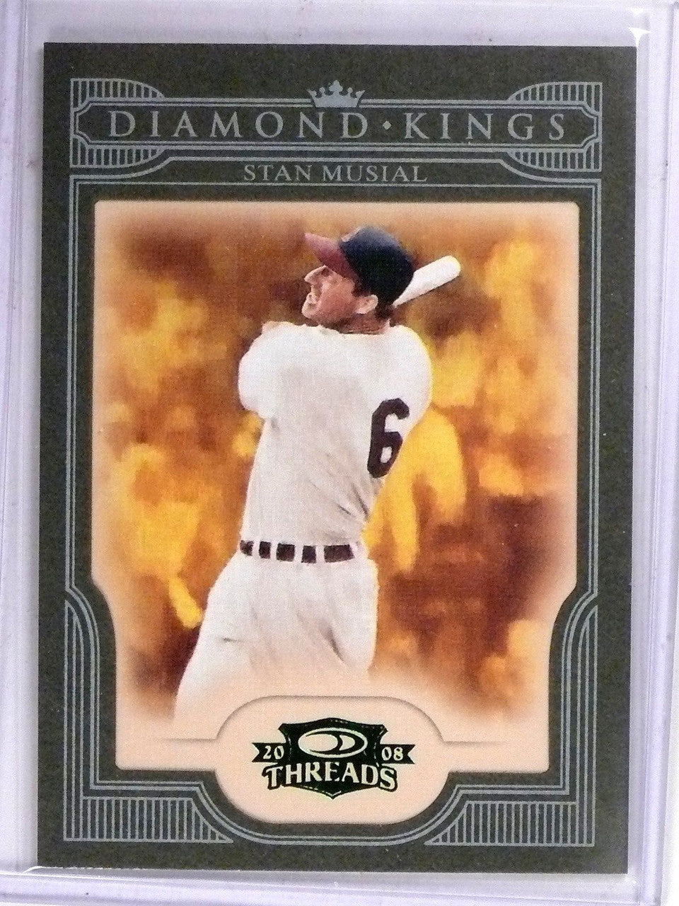 2008 Donruss Threads Diamond Kings Framed Green Stan Musial #D08/25 #DK48