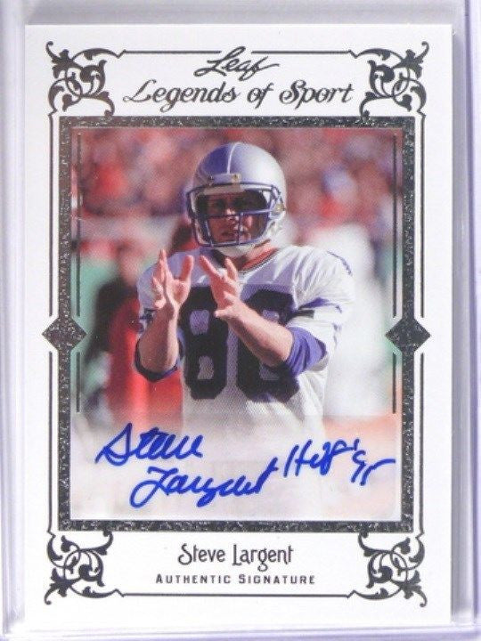 DELETE 12834 2012 Leaf Legends Of Sport Steve Largent auto autograph #D08/10 #BA-SL1