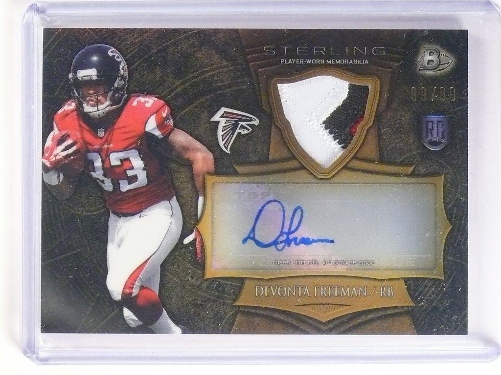 DELETE 12940 2014 Bowman Sterling Gold Devonta Freeman autograph 3clr patch rc #D99/99
