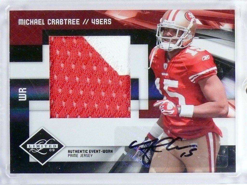 DELETE 12998 2009 Limited Michael Crabtree autograph auto patch rc rookie #D14/25 #18