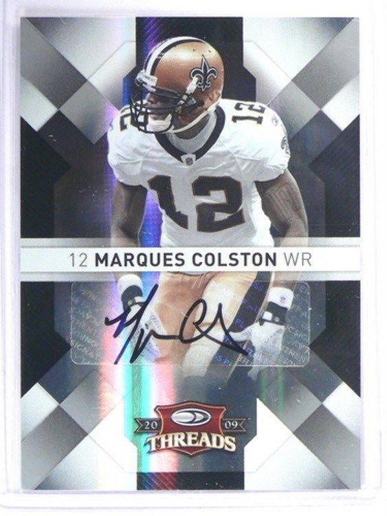 DELETE 13159 2009 Donruss threads Marques Colston auto autograph #D34/50 #63
