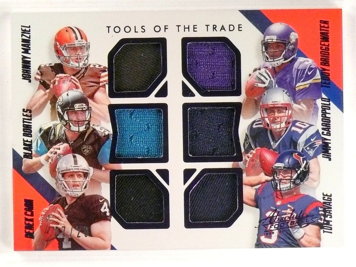 DELETE 13432 2014 Absolute Manziel Bortles Carr Bridgewater Garoppolo Savage Jersey /20