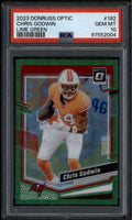 2023 Donruss Optic Lime Green Refractor 182 Chris Godwin 19/20 PSA 10 GEM MT
