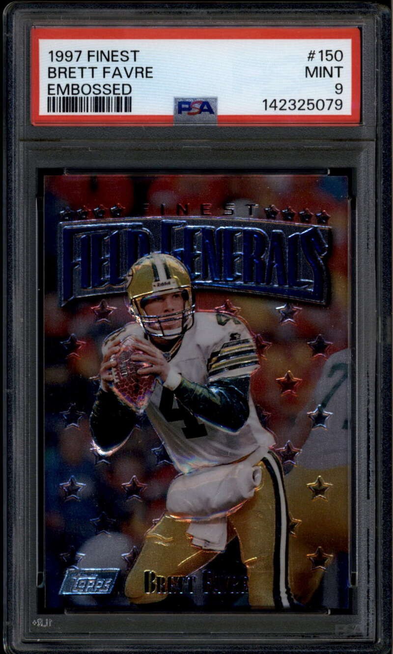 1997 Finest Embossed 150 Brett Favre Silver Uncommon PSA 9 MINT