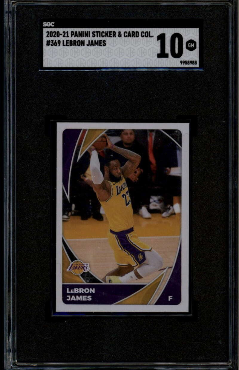 2020-21 Panini Stickers 369 LeBron James SGC 10 GM