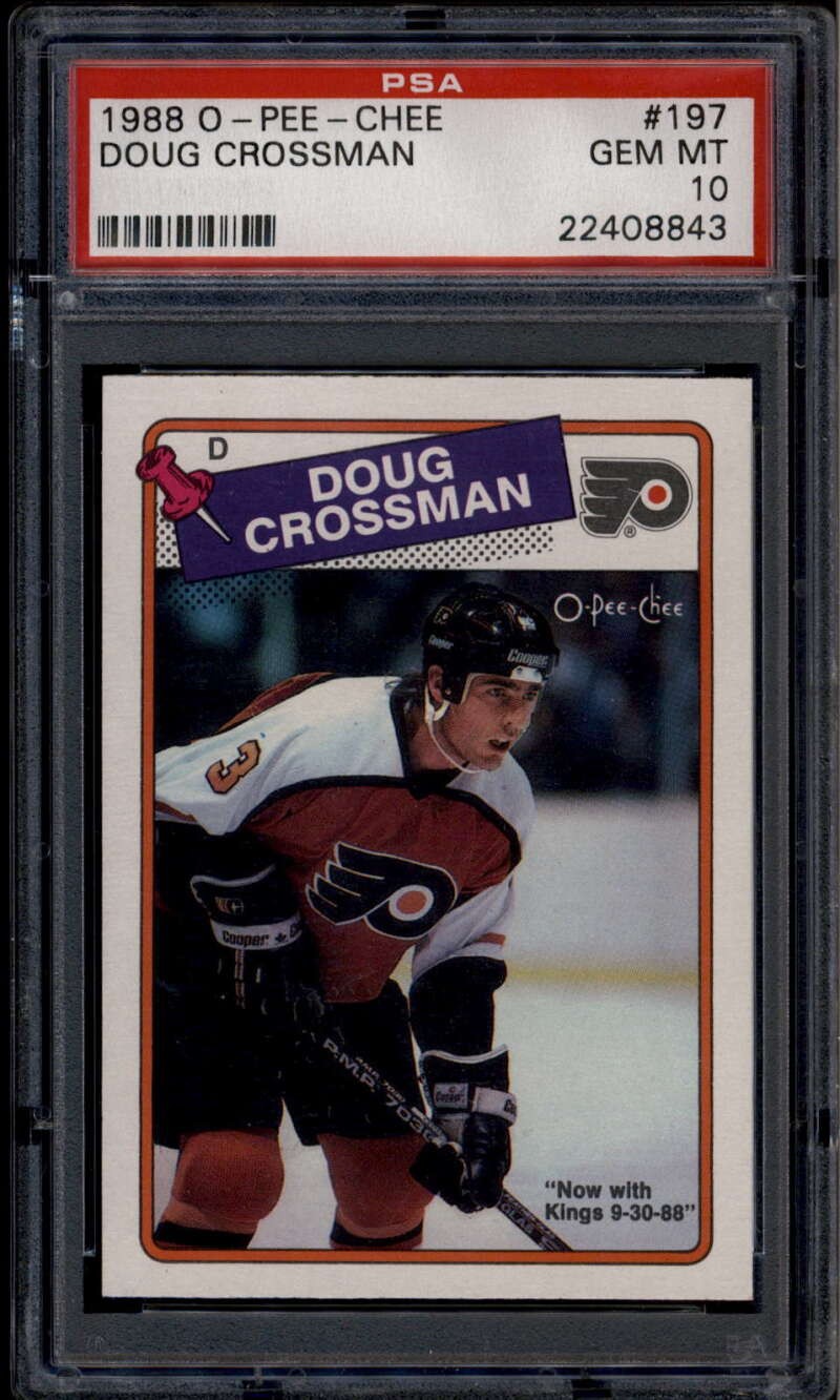 1988-89 O-Pee-Chee 197 Doug Crossman PSA 10 GEM MT POP 8