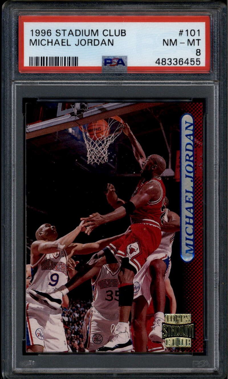 1996-97 Stadium Club 101 Michael Jordan PSA 8 NM-MT