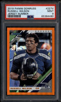 2019 Donruss Jersey Number Orange 227b Russell Wilson Variation 2/3 PSA 9 MINT