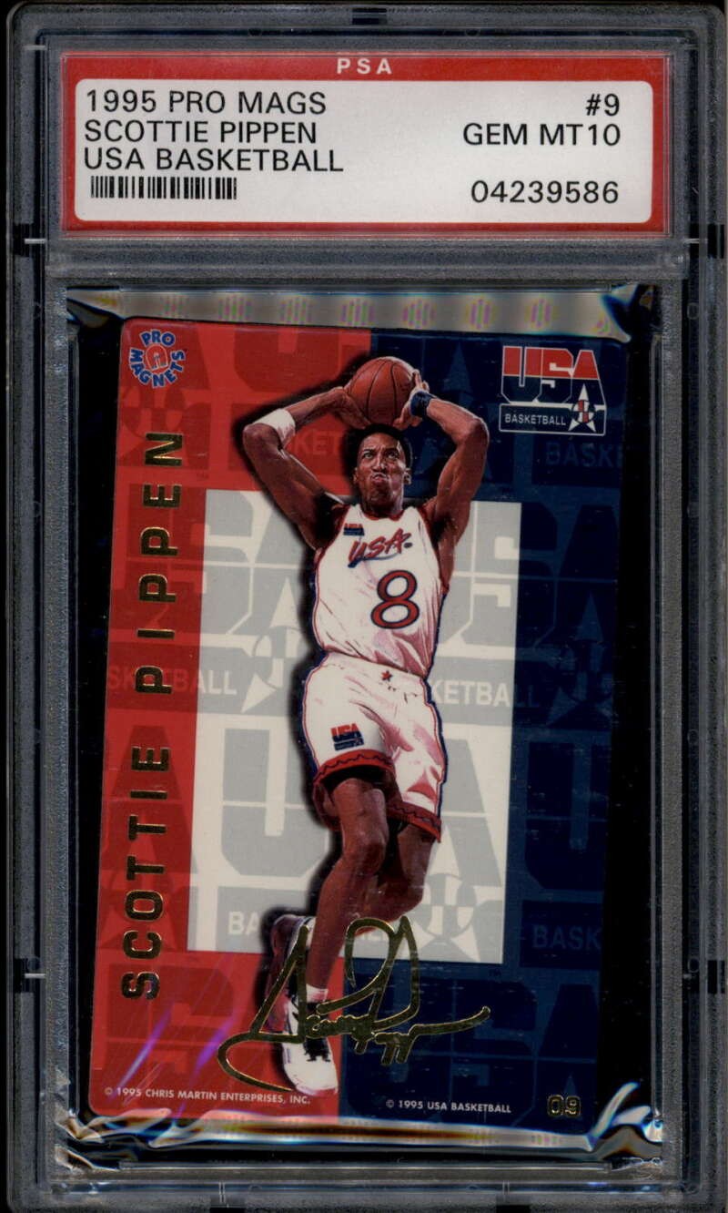 1995 Pro Mags USA Basketball 9 Scottie Pippen PSA 10 GEM MT POP 8