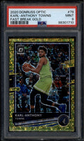 2020-21 Donruss Optic Fast Break Gold Refractor 79 Karl-Anthony Towns /10 PSA 9