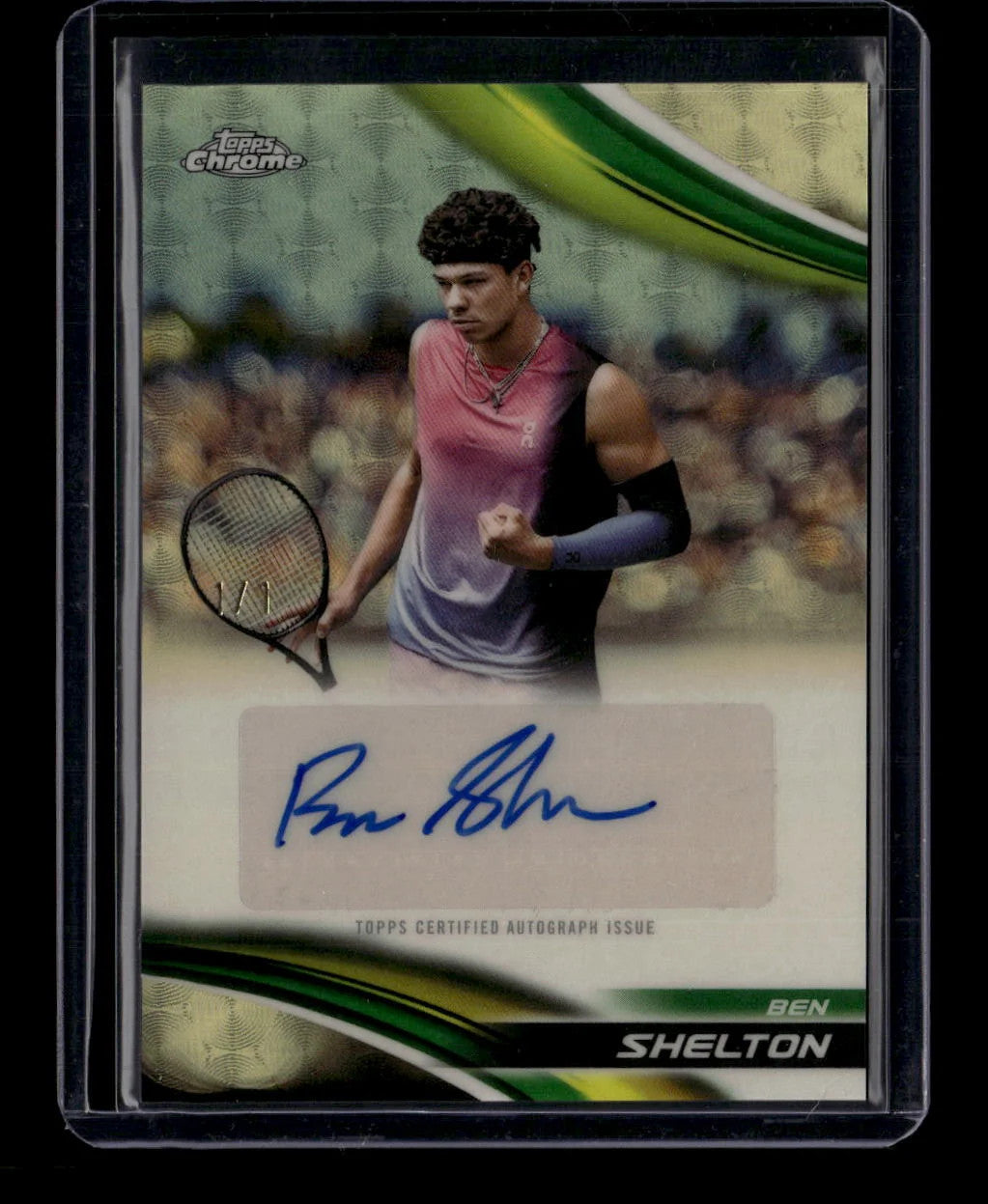2025 Topps Chrome Tennis Superfractor Autographs CABSN Ben Shelton Auto 1/1