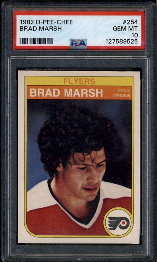 1982-83 O-Pee-Chee 254 Brad Marsh PSA 10 GEM MT POP 9