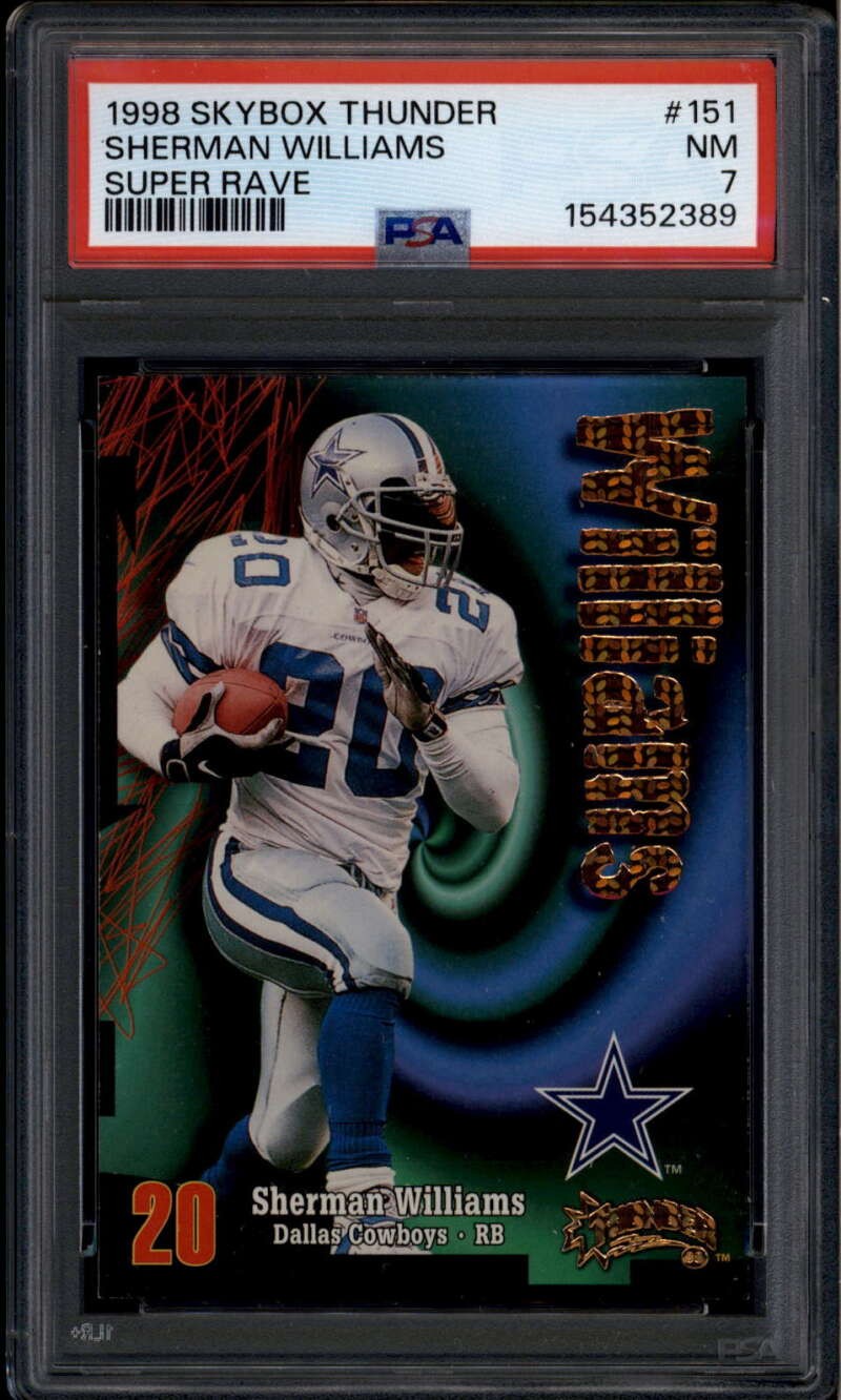 1998 SkyBox Thunder Super Rave 151 Sherman Williams 3/25 PSA 7 NM