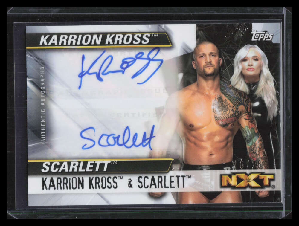 2021 Topps WWE NXT Tag Team Autographs Karrion Kross Scarlett Dual Auto 16/25