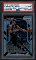 2016-17 Panini Prizm Go Hard Home Prizms Silver 6 Giannis Antetokounmpo PSA 10