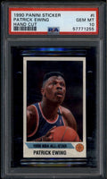 1990-91 Panini Stickers I Patrick Ewing AS Hand Cut PSA 10 GEM MT