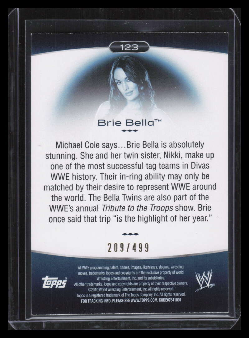 2010 Topps Platinum WWE Green 123 Brie Bella 209/499